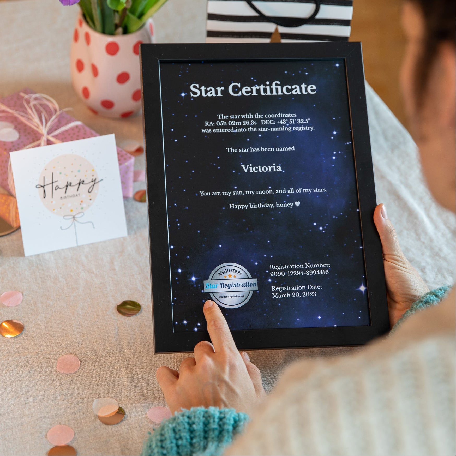 Name a Star with a personalized Star Certificate as Gift