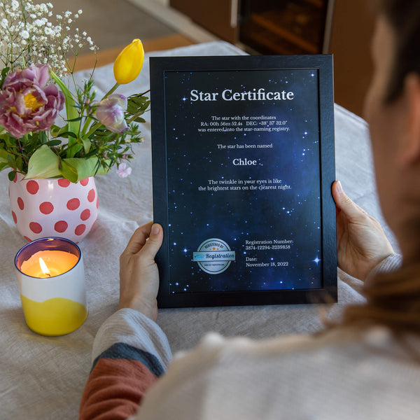 Buy a star online and get an official star certificate