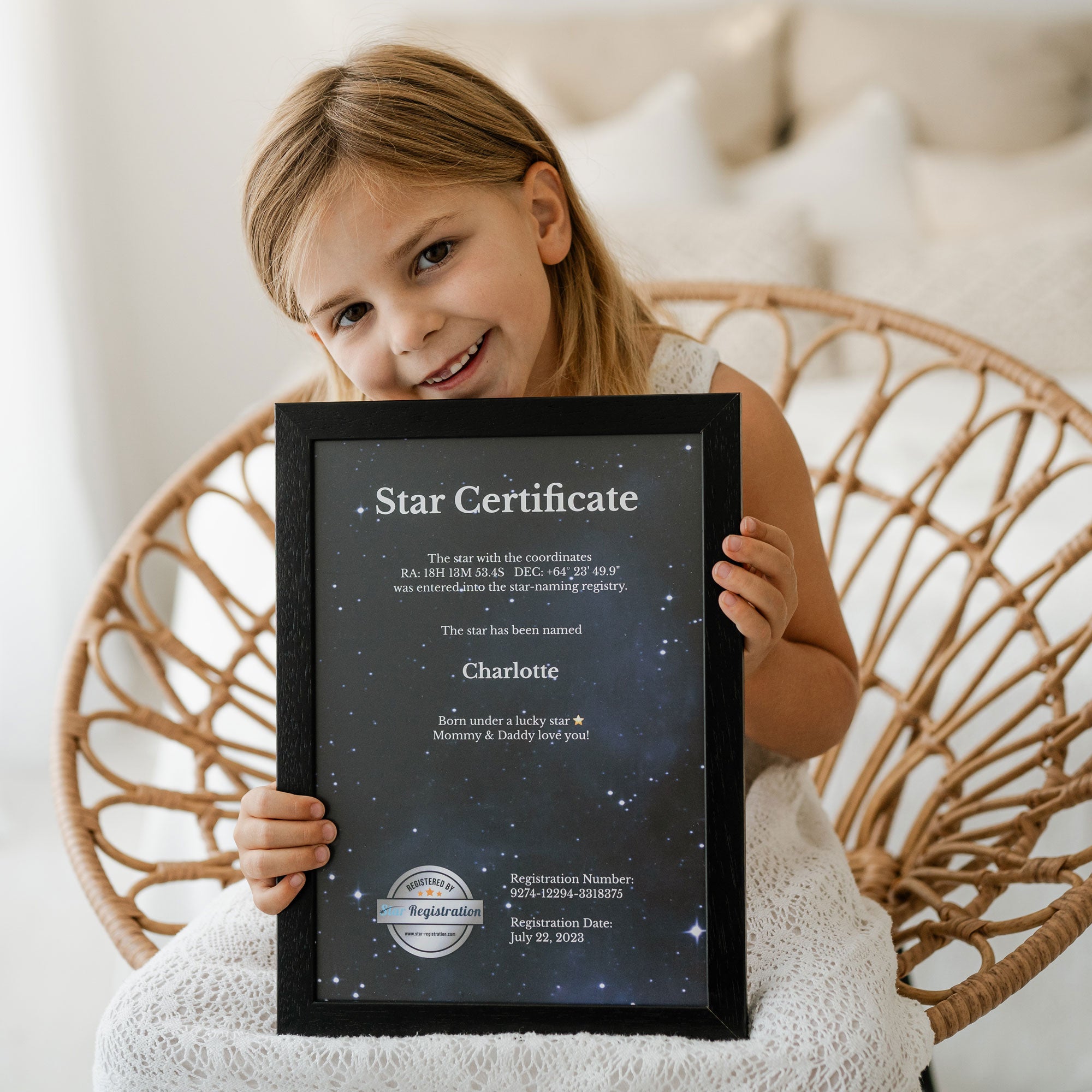 Name a Star with a personalized Star Certificate as Gift