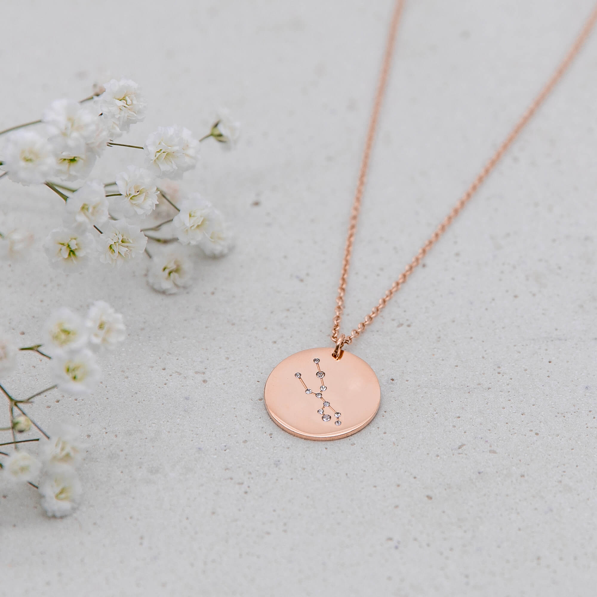 Rose gold star outlet sign necklace
